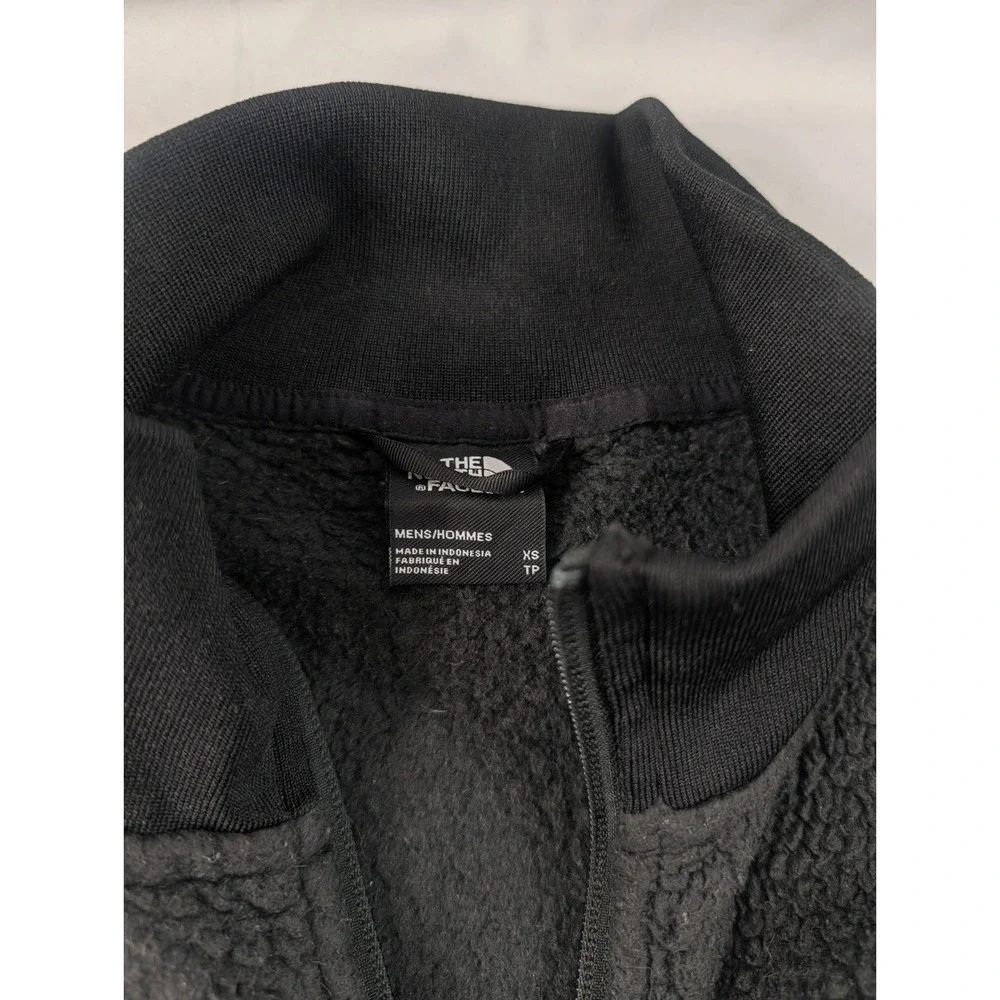 Men's North Face Mens Heavy Pile Fleece Black Lined X-Small Full Zip Jacket